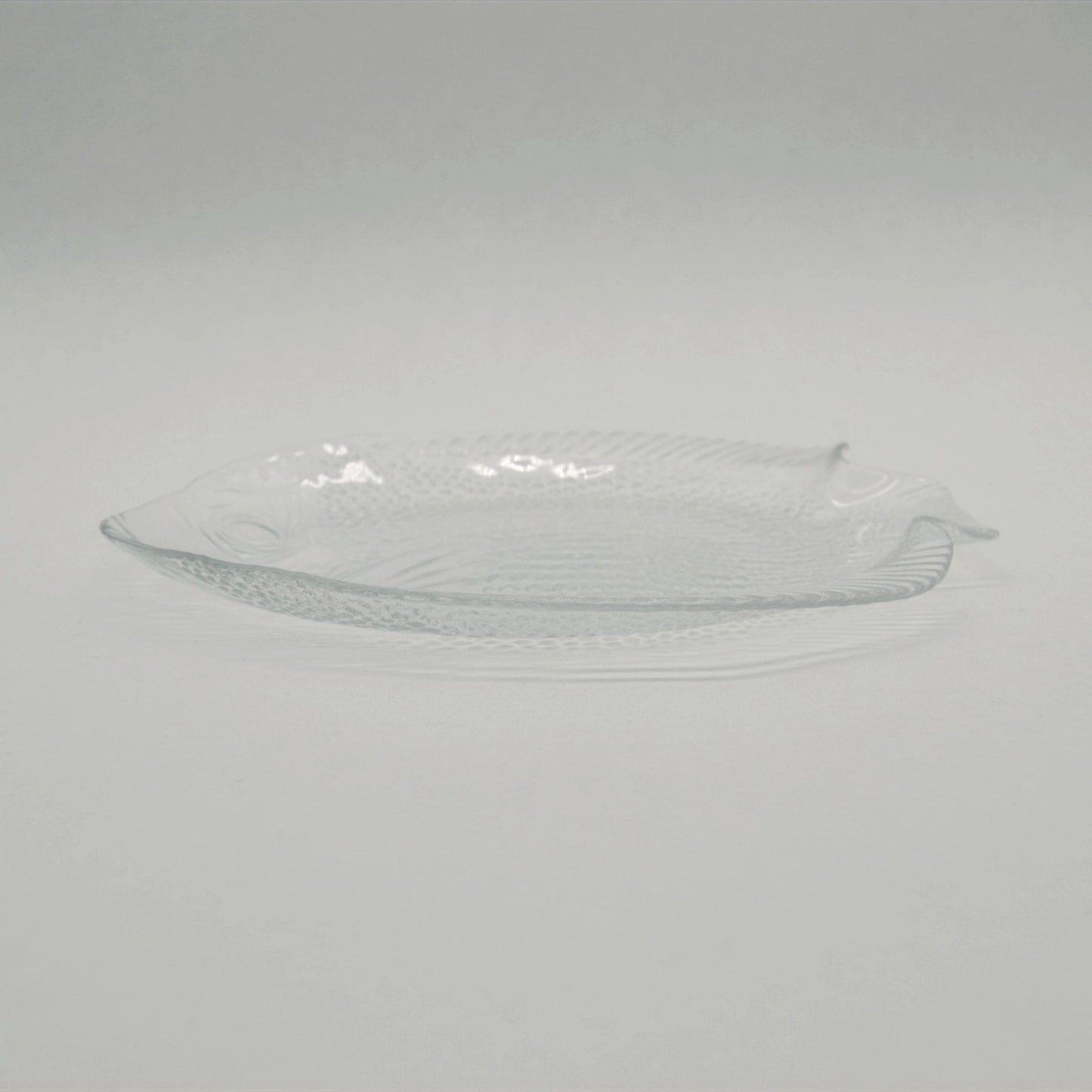 Vintage glass fish plate by Arcoroc