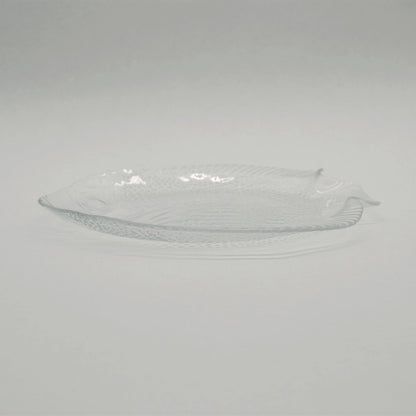 Vintage glass fish plate by Arcoroc