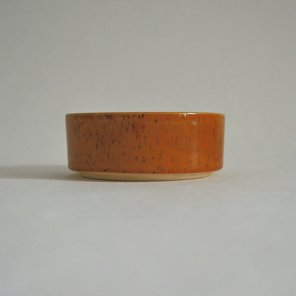 Vintage Schale Steinzeug ocker-schwarz rund Ø 12,5 cm