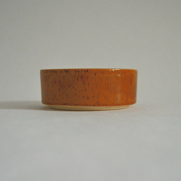 Vintage Schale Steinzeug ocker-schwarz rund Ø 12,5 cm