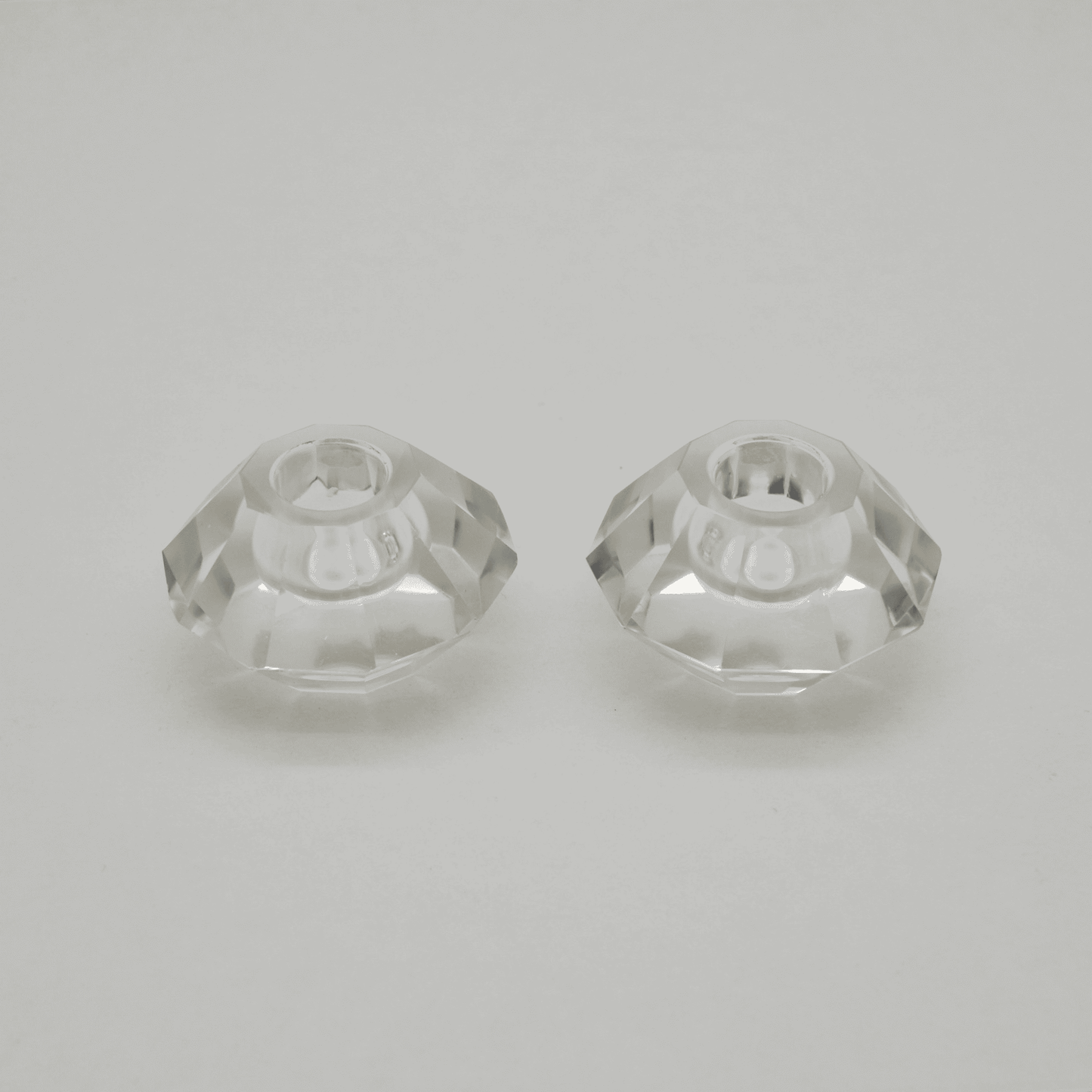 Glass candle holder set of 2