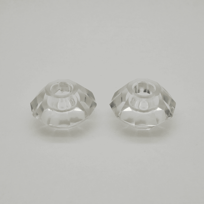 Glass candle holder set of 2