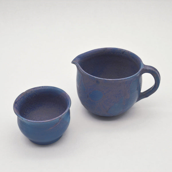 Set von 2 Vintage Keramik Krug und Töpfchen