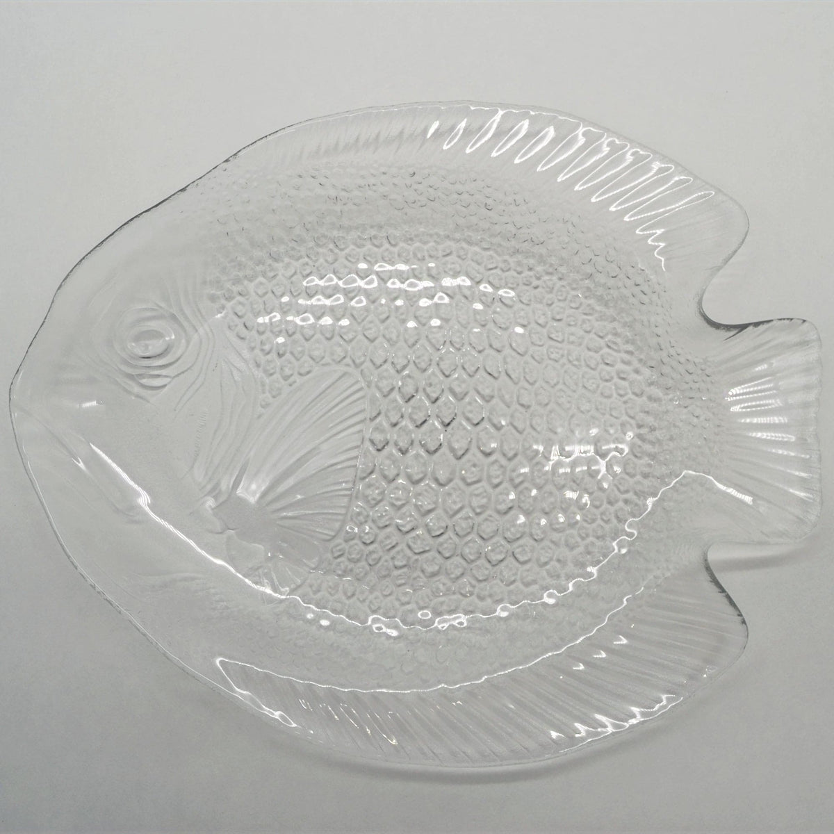 Plat en verre vintage « poisson » d'Arcoroc