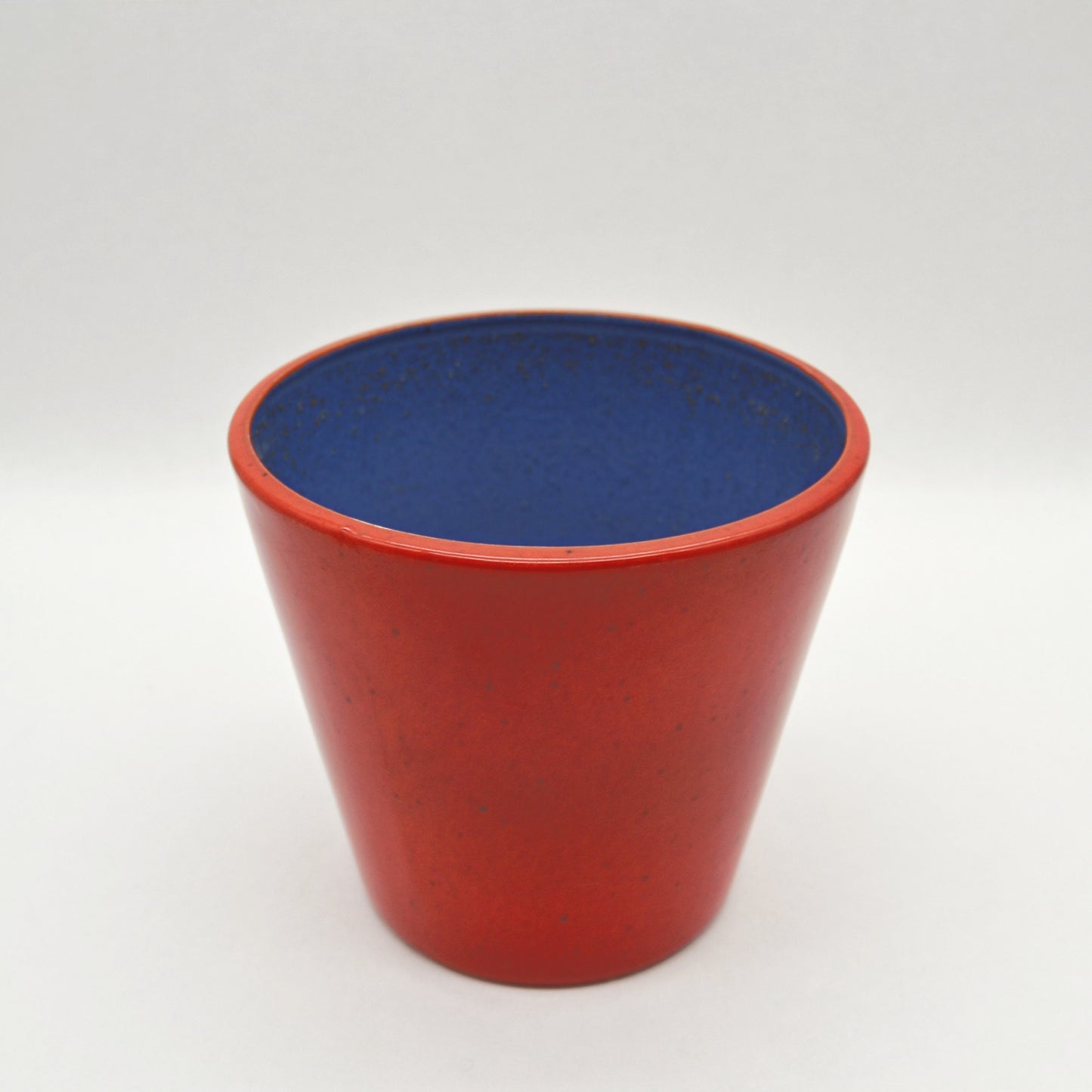 Jardinière vintage en grès rouge/bleu