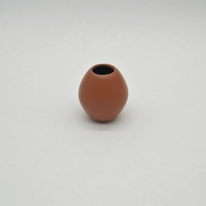Steinzeug Vase Dunkelrosa, H 7 cm