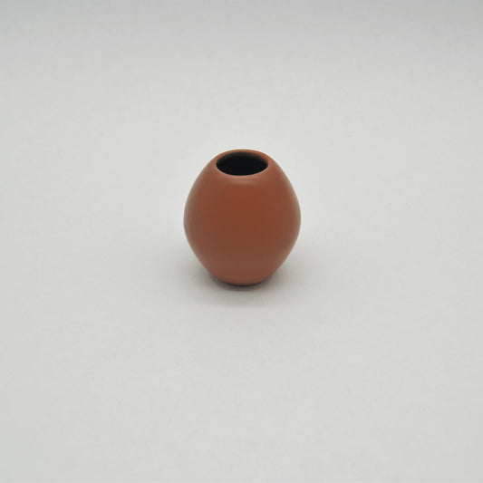 Steinzeug Vase Dunkelrosa, H 7 cm