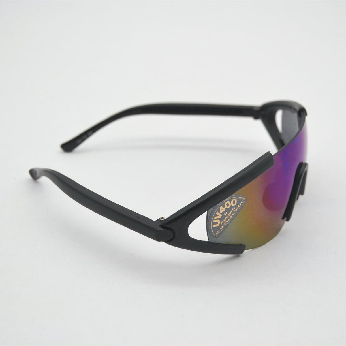 Lunettes de soleil vintage noires effet miroir