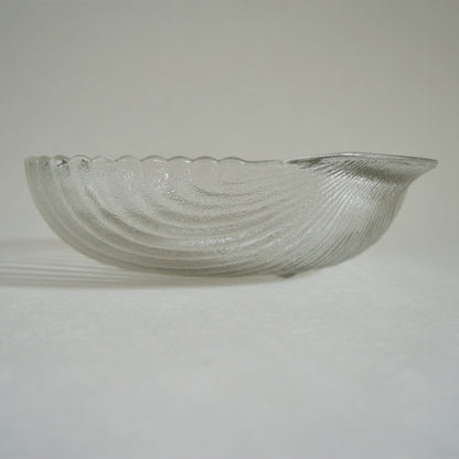 Vintage Muschelschale aus Pressglas