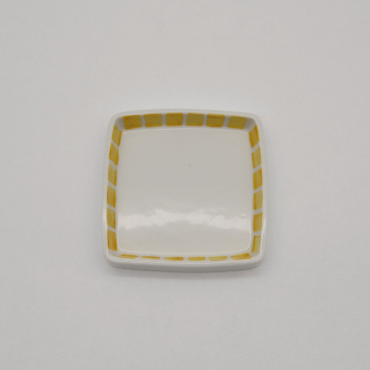 Schälchen Keramik weiß-gelb, 10,5 cm