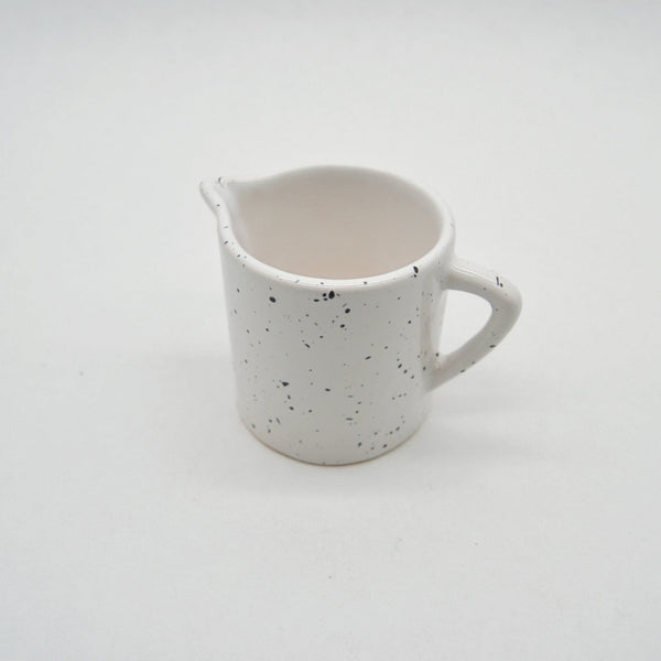 Vintage Jug Stoneware White Black Speckled