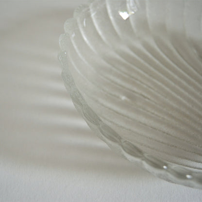 Vintage Muschelschale aus Pressglas