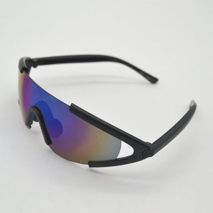 Lunettes de soleil vintage noires effet miroir