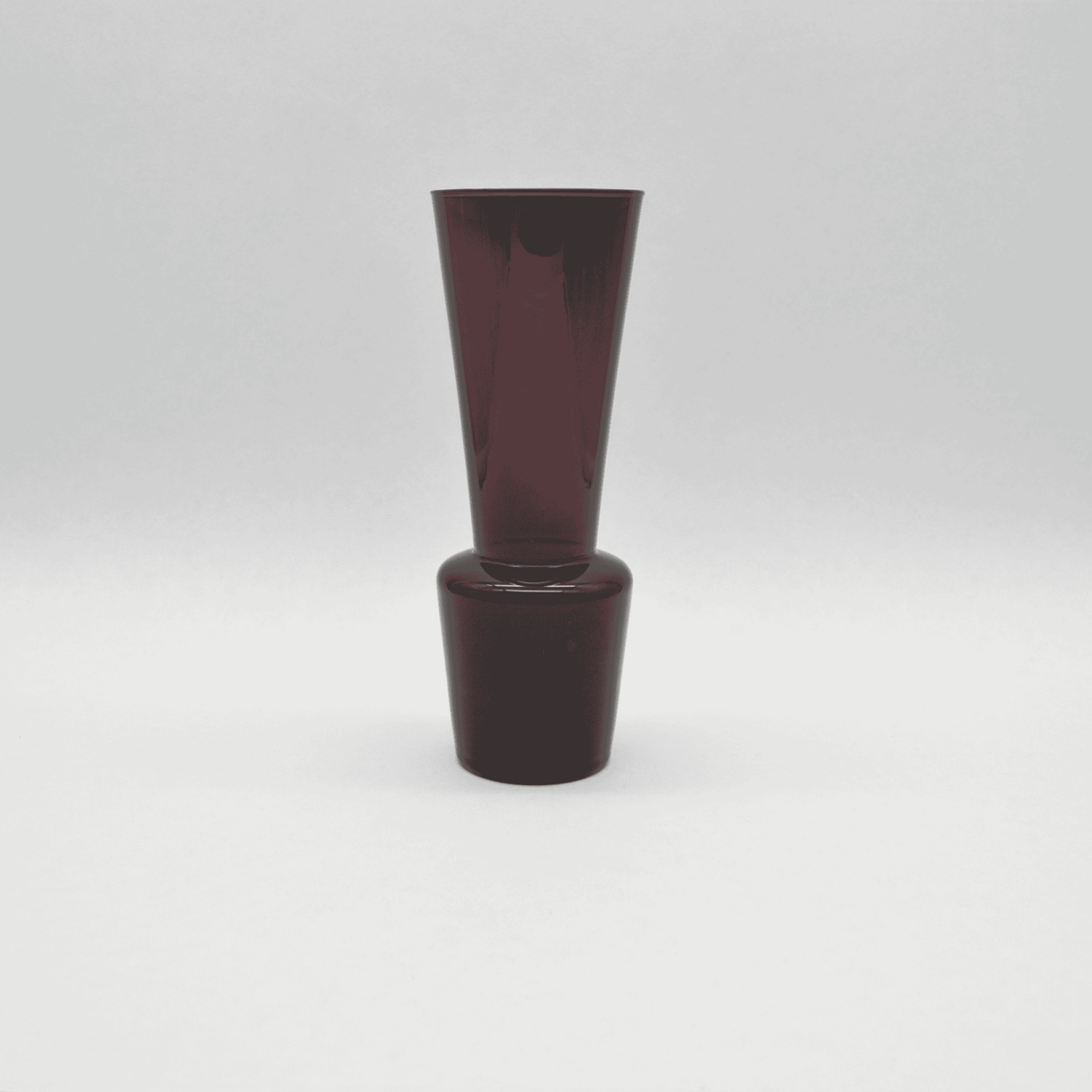 Vintage Vase Glas dunkelrot, H 24 cm