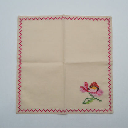 Set von 6 Vintage Servietten bestickt