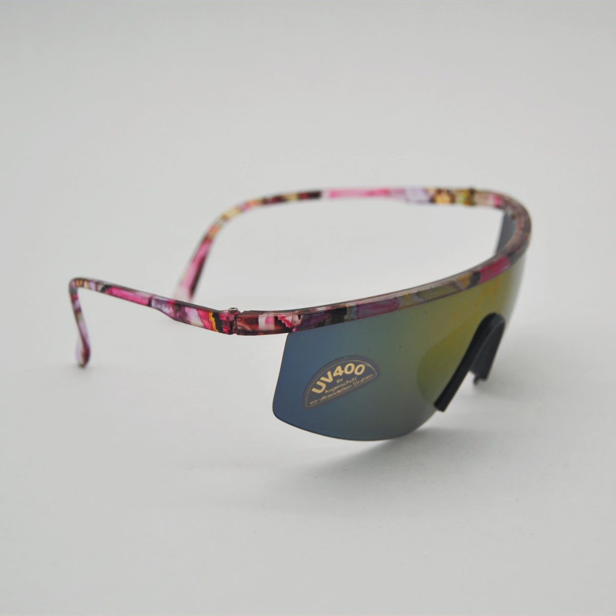 Lunettes de soleil vintage à motifs roses