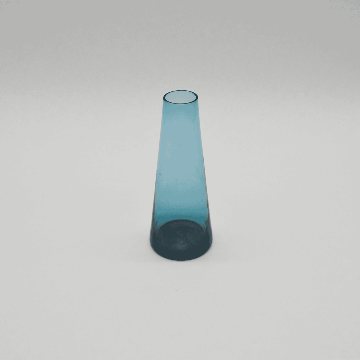 Vase Vintage en Verre Bleu