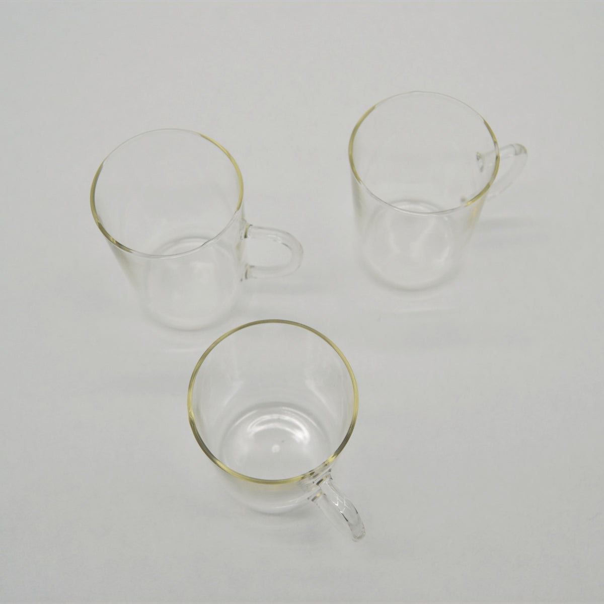 Set of 3 Vintage Tea Glasses Made of Glass