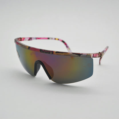Lunettes de soleil vintage à motifs roses