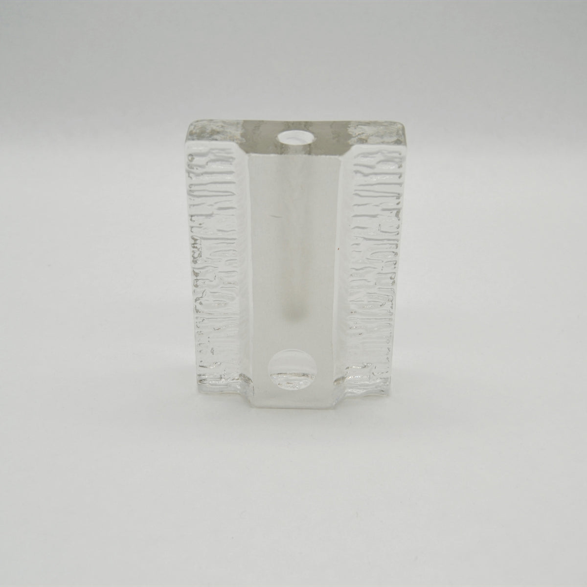 Vintage Solifleur Glasvase mit Relief