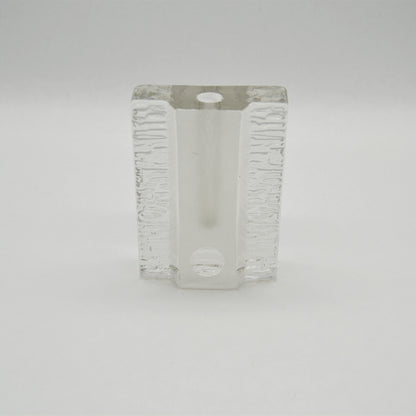 Vintage Solifleur Glasvase mit Relief