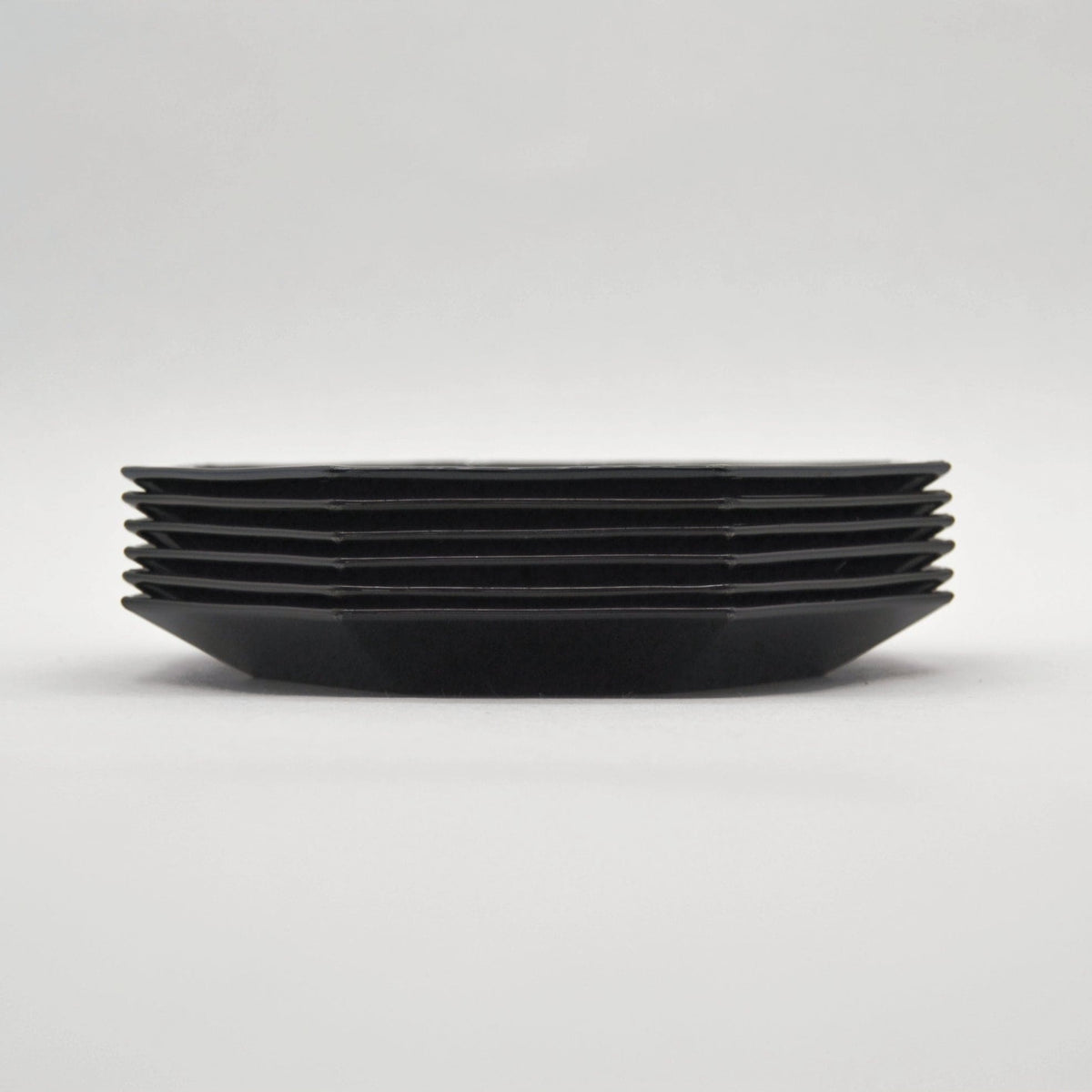 Set of 6 Arcoroc Oktim Breakfast Plates in Black