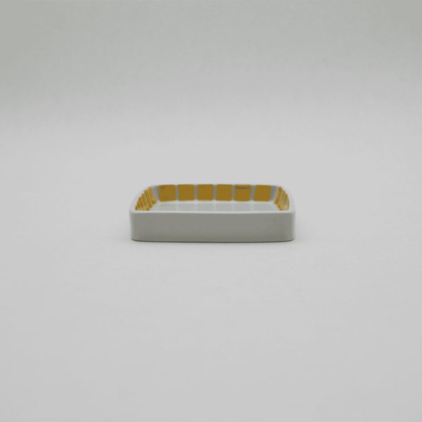 Schälchen Keramik weiß-gelb, 10,5 cm
