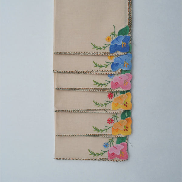Set von 6 Vintage Servietten bestickt