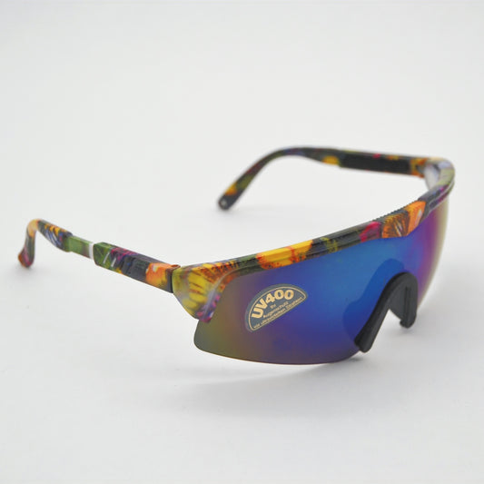 Lunettes de soleil vintage colorées miroitées