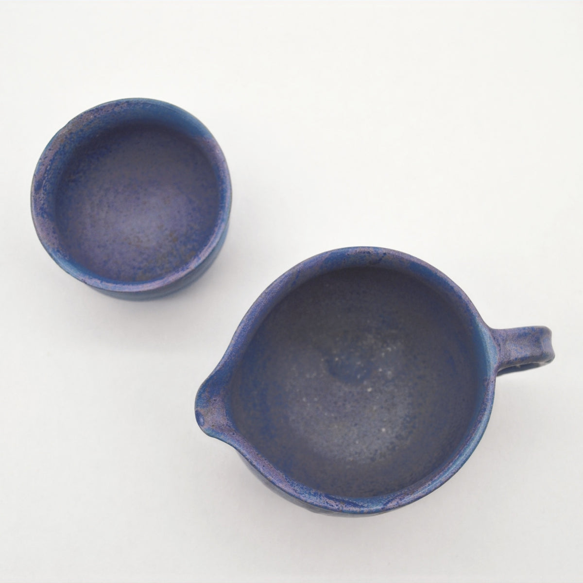 Set von 2 Vintage Keramik Krug und Töpfchen