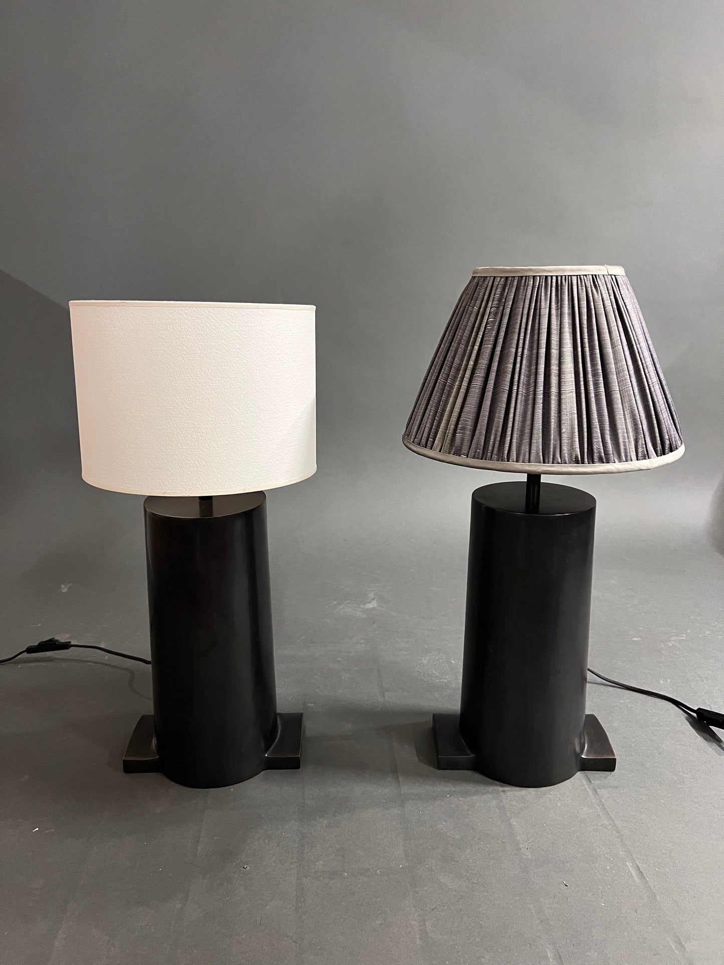 Set von 2 Tischlampen mit Schirm