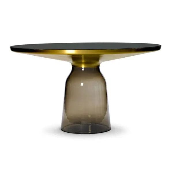 Dining table Bell High Table by Sebastian Herkner for ClassiCon smoke grey, gold, glass