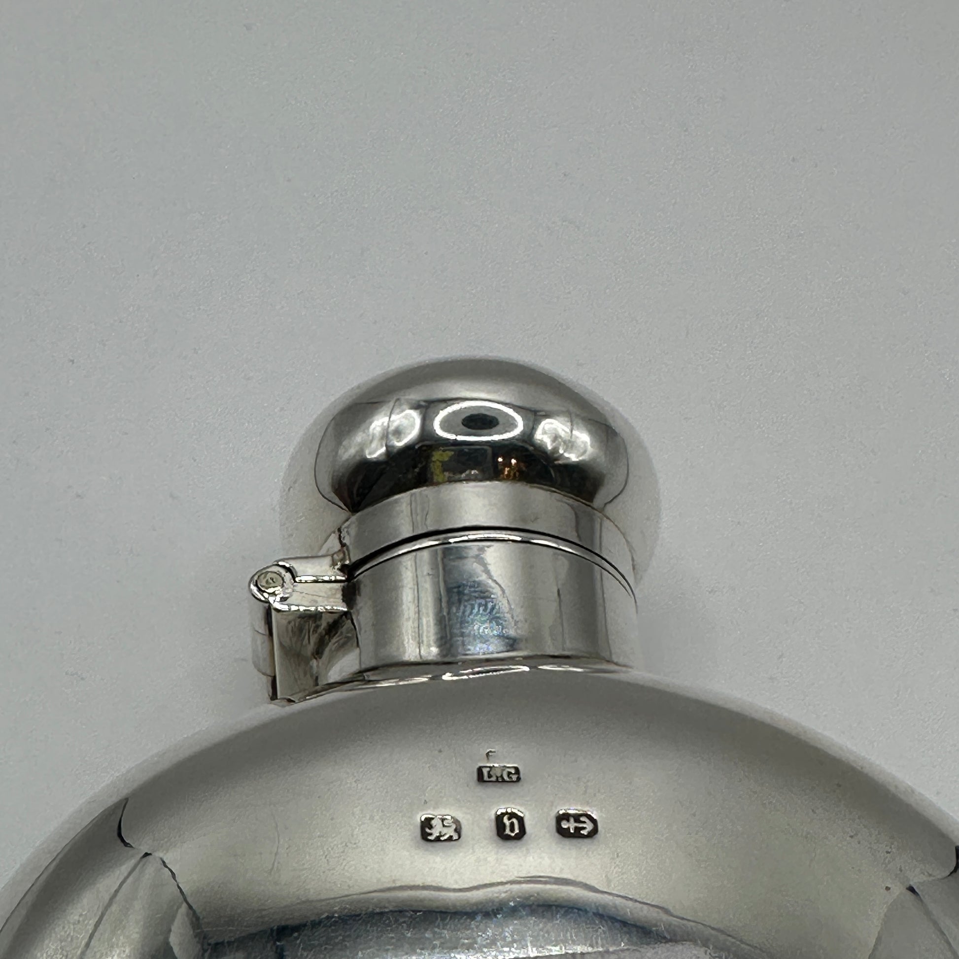 Vintage Silber-Flachmann Birmingham 1885