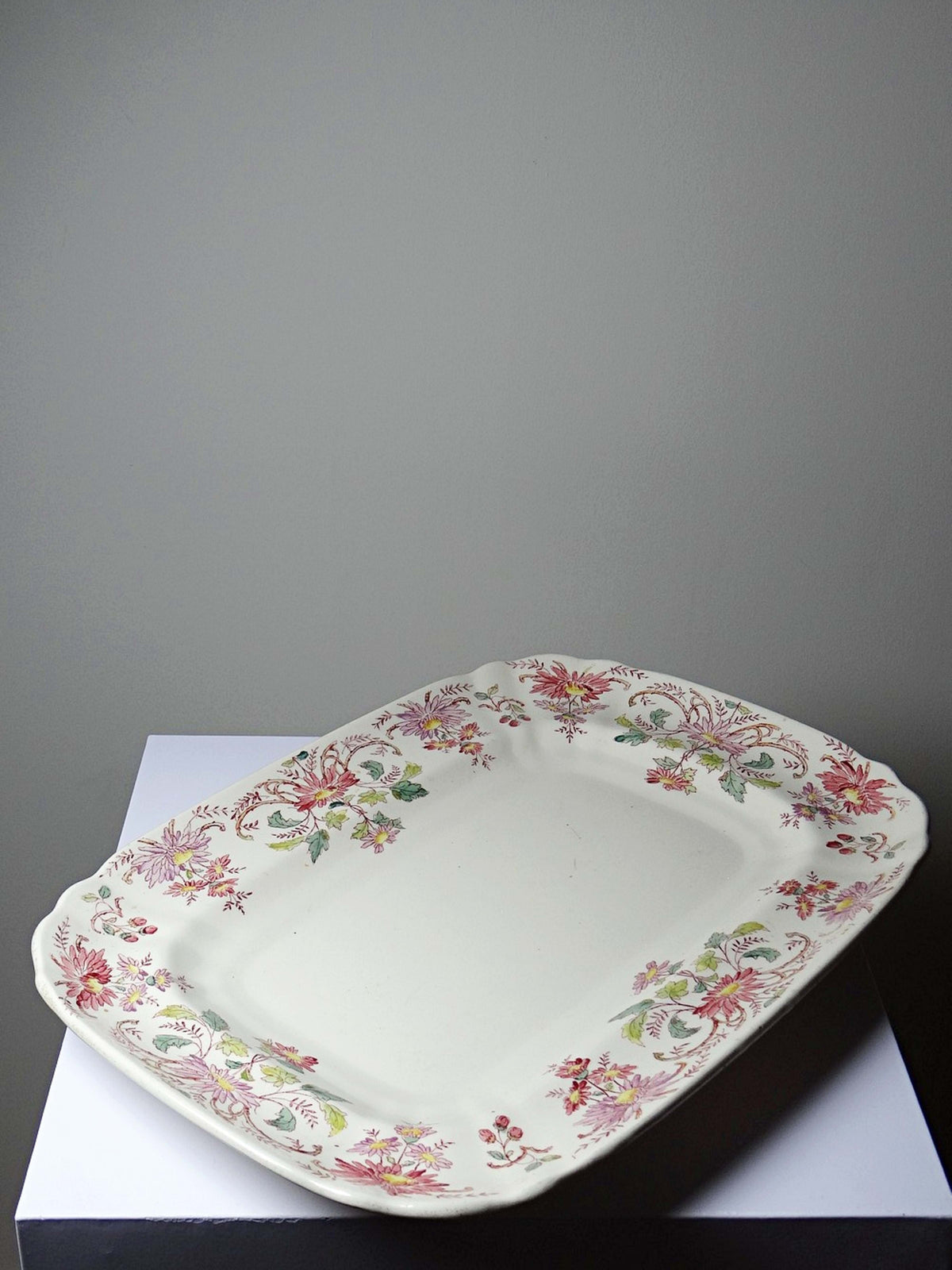 Vintage Servierplatte "Pâquerettes" von Longchamp, Art Nouveau