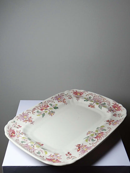 Vintage Servierplatte "Pâquerettes" von Longchamp, Art Nouveau