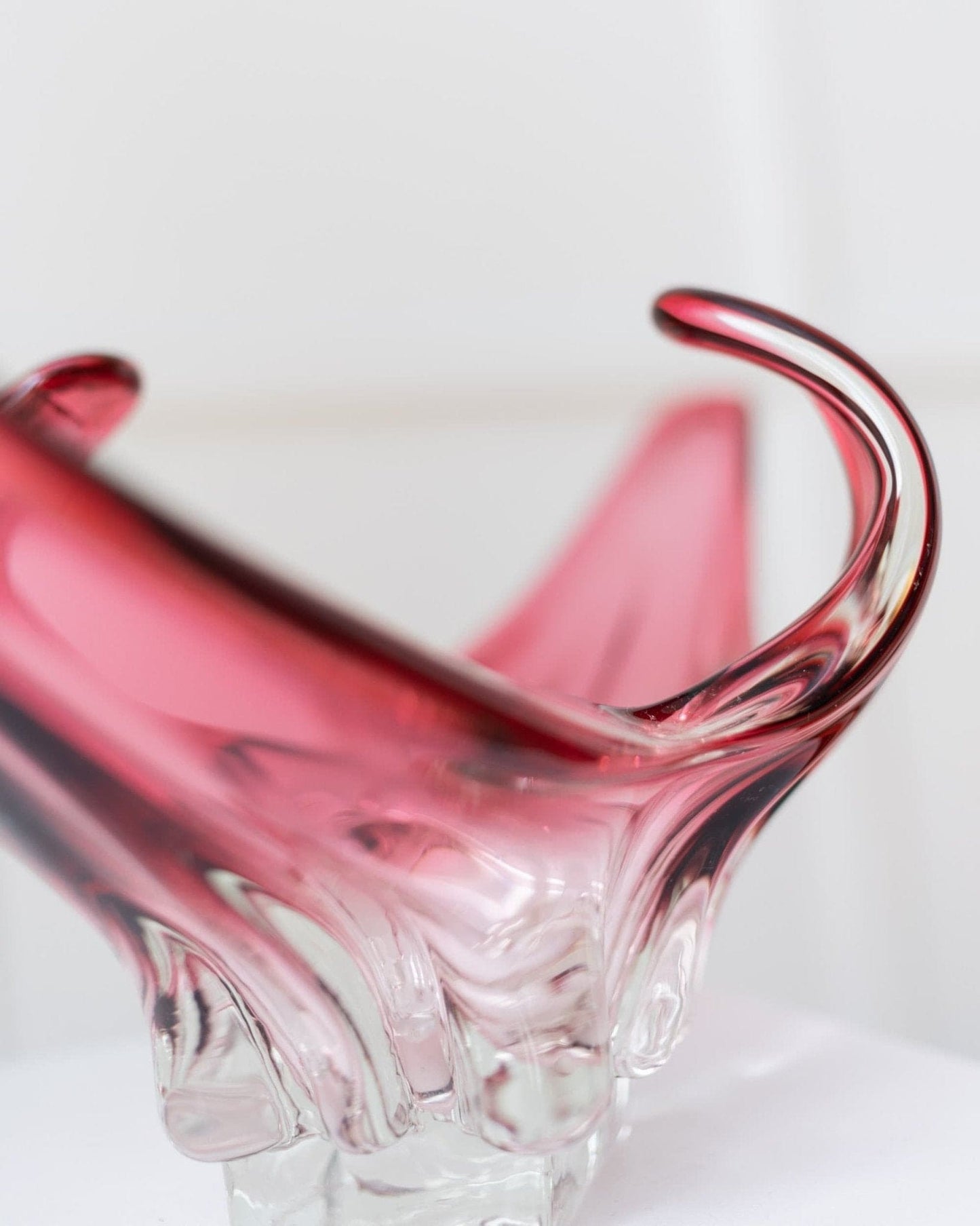 Vintage Schale Murano Glas Rosa Sommerso Design Mid Century 1970er