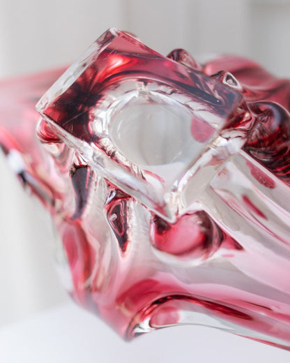 Vintage Schale Murano Glas Rosa Sommerso Design Mid Century 1970er