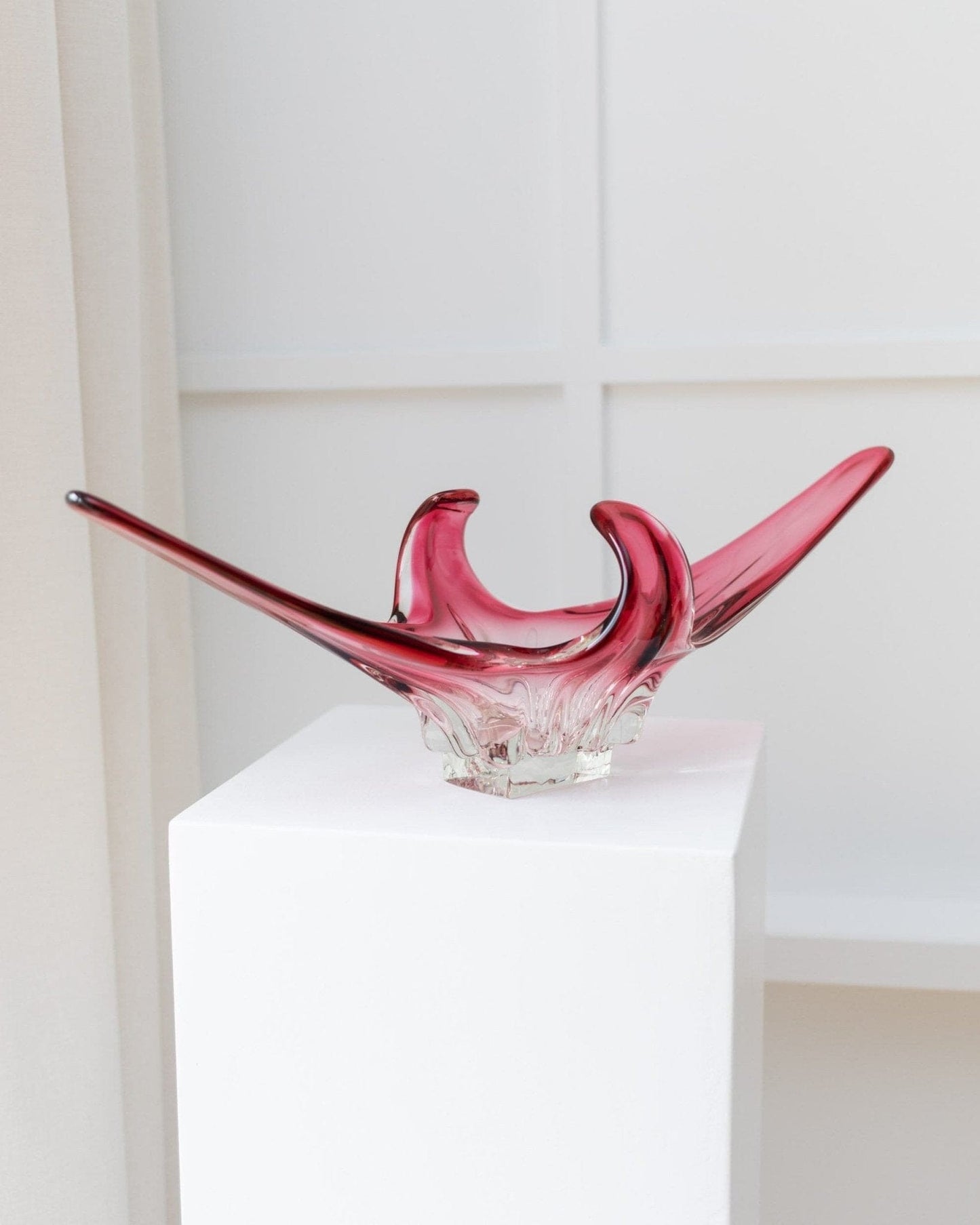 Vintage Schale Murano Glas Rosa Sommerso Design Mid Century 1970er