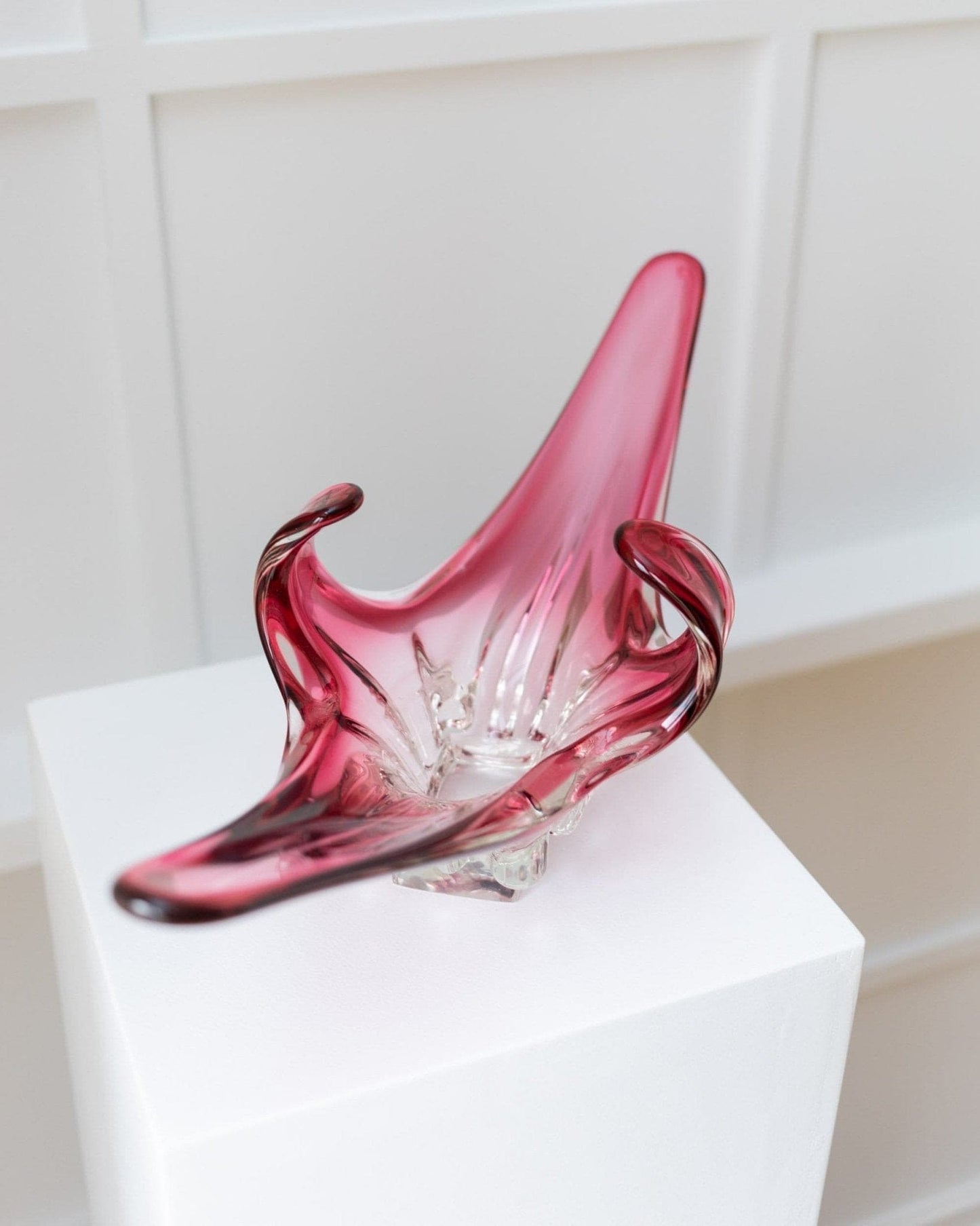 Vintage Schale Murano Glas Rosa Sommerso Design Mid Century 1970er
