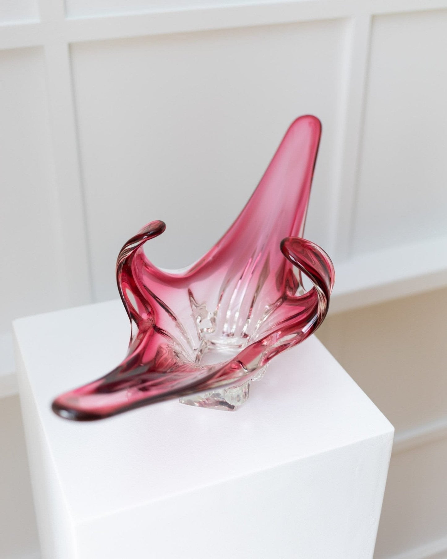 Vintage Schale Rosa Sommerso von Flavio Poli für Murano