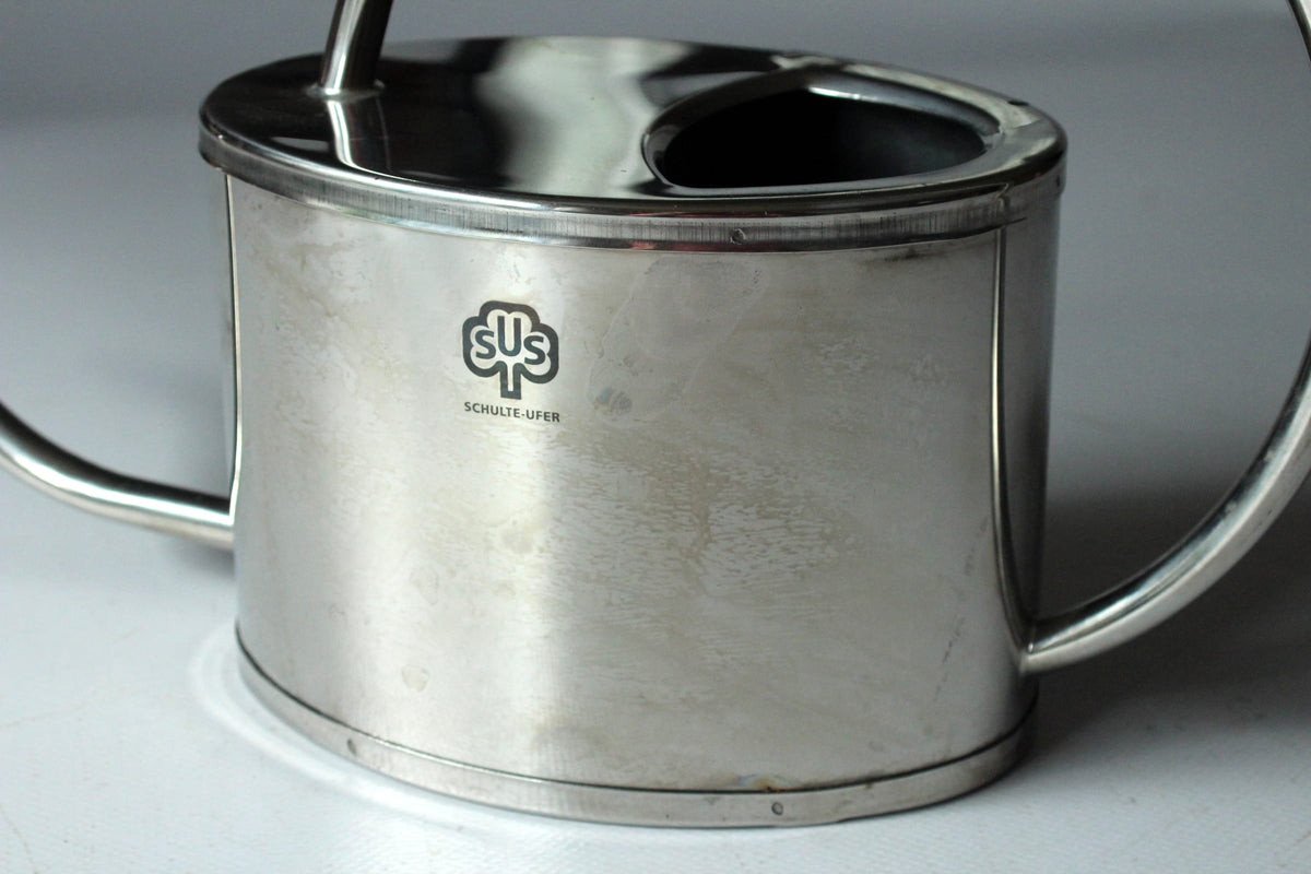 Vintage Gießkanne aus Edelstahl von Schulte Ufer