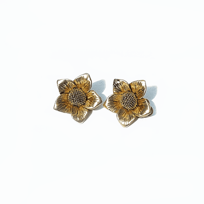 Ohrring Fleurs II Gold Metall