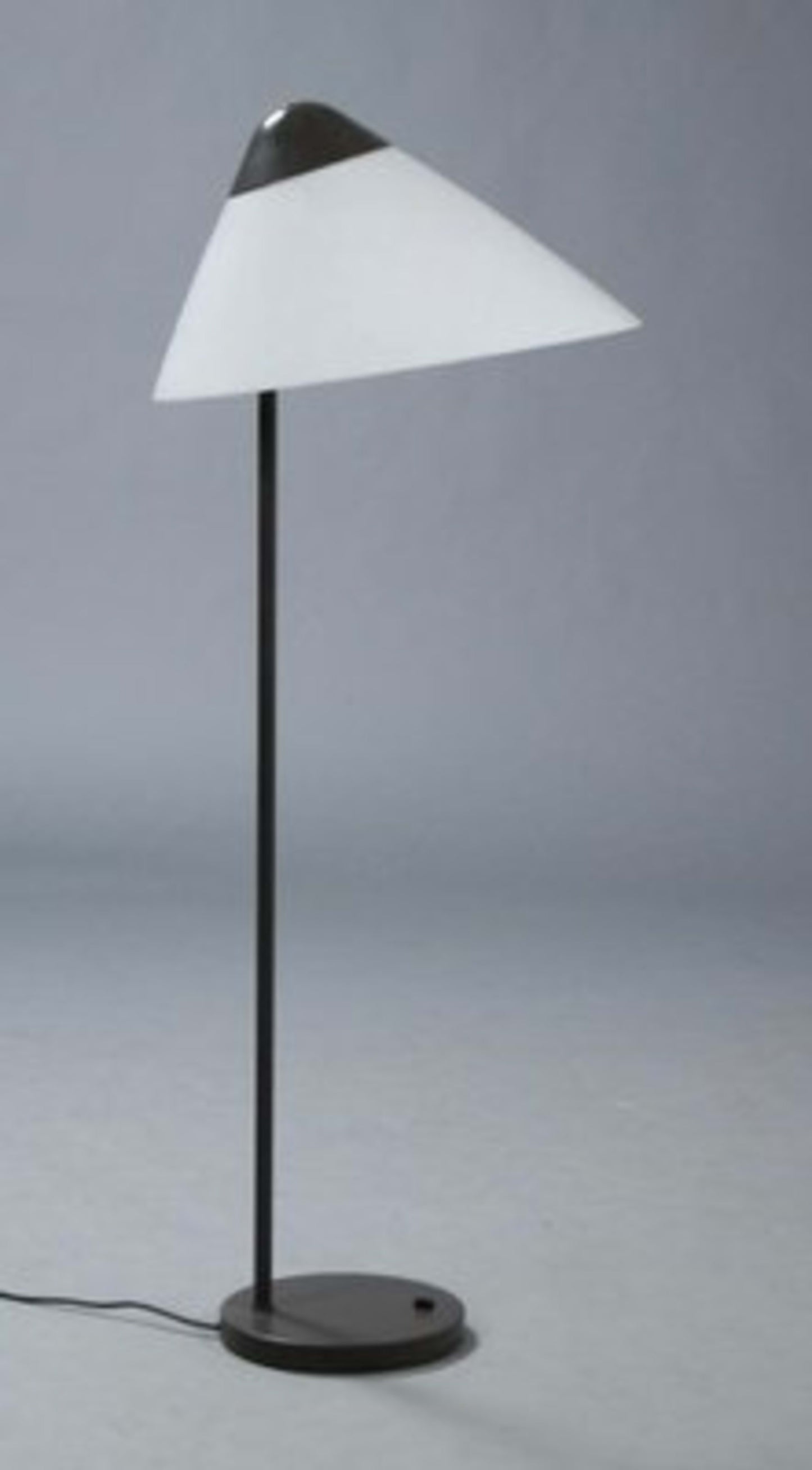 Vintage Stehlampe Opala von Hans J. Wegner für Louis Poulsen grau-creme-rotbraun