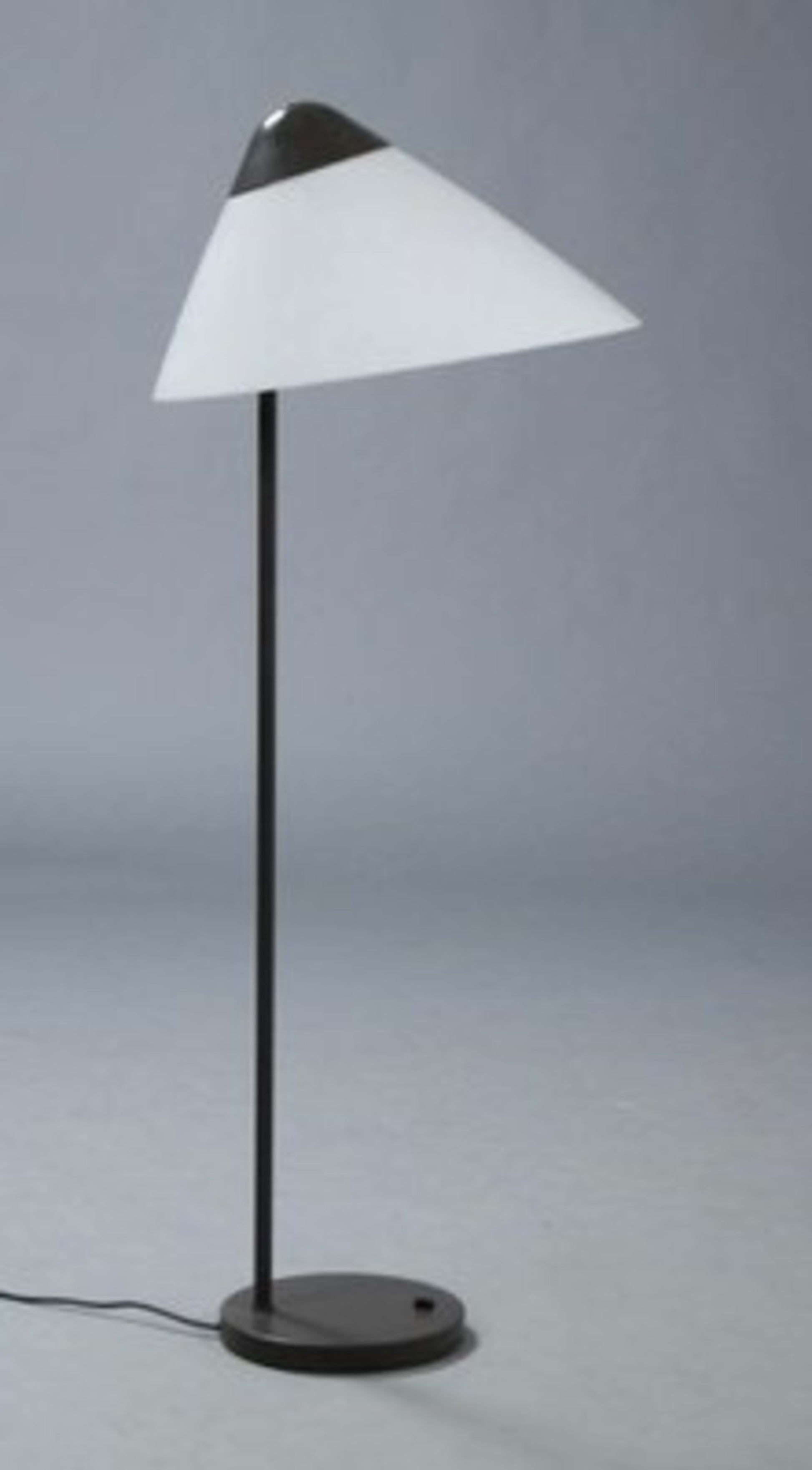 Vintage Stehlampe Opala von Hans J. Wegner für Louis Poulsen grau-creme-rotbraun