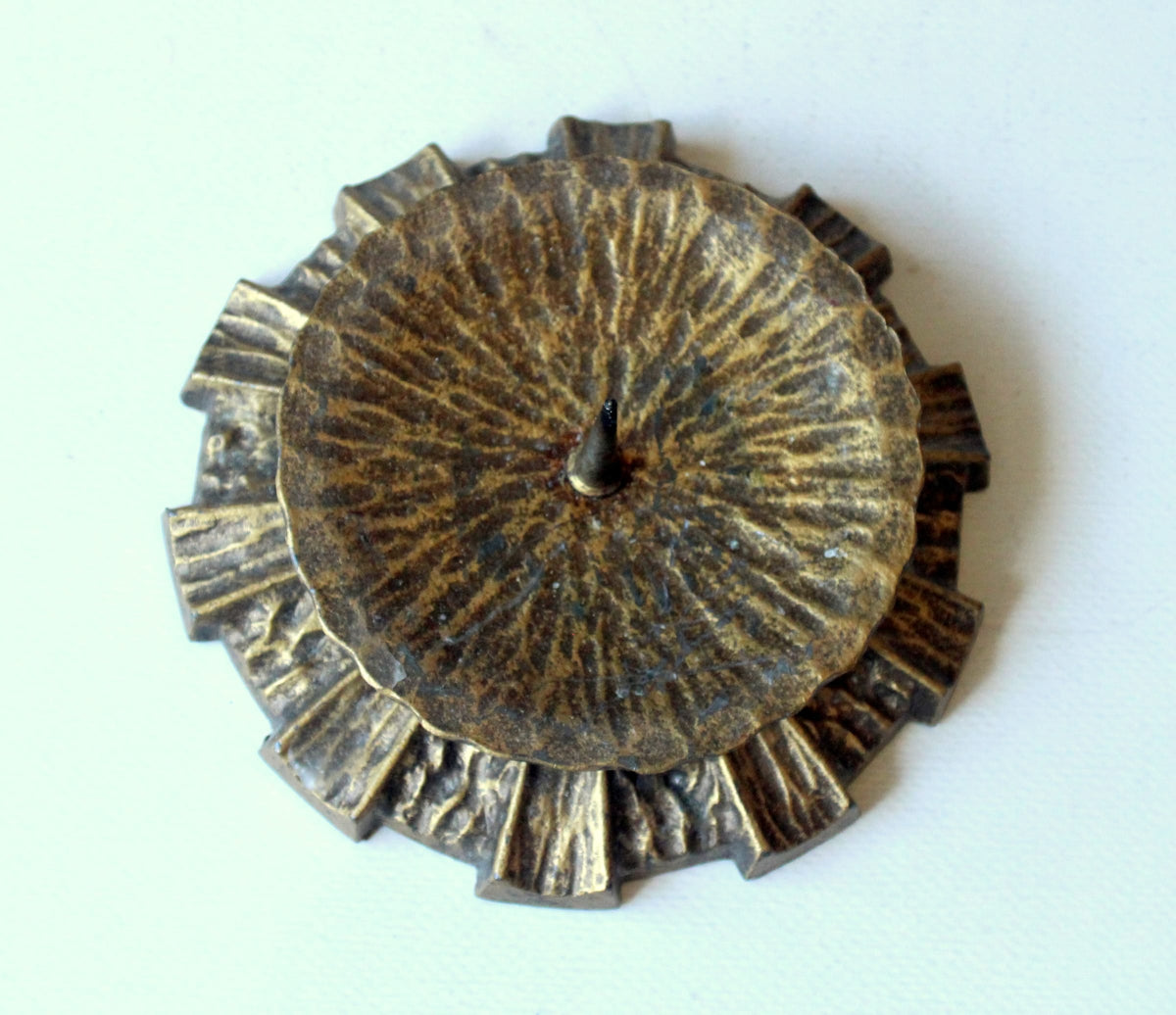 Vintage Kerzenteller aus Bronze, West Germany 60er Jahre