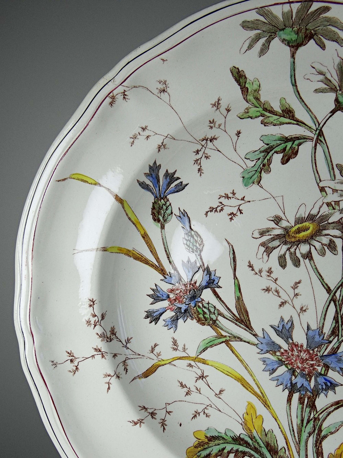 Vintage Teller "Marguerites" von Longchamp, Terre de Fer