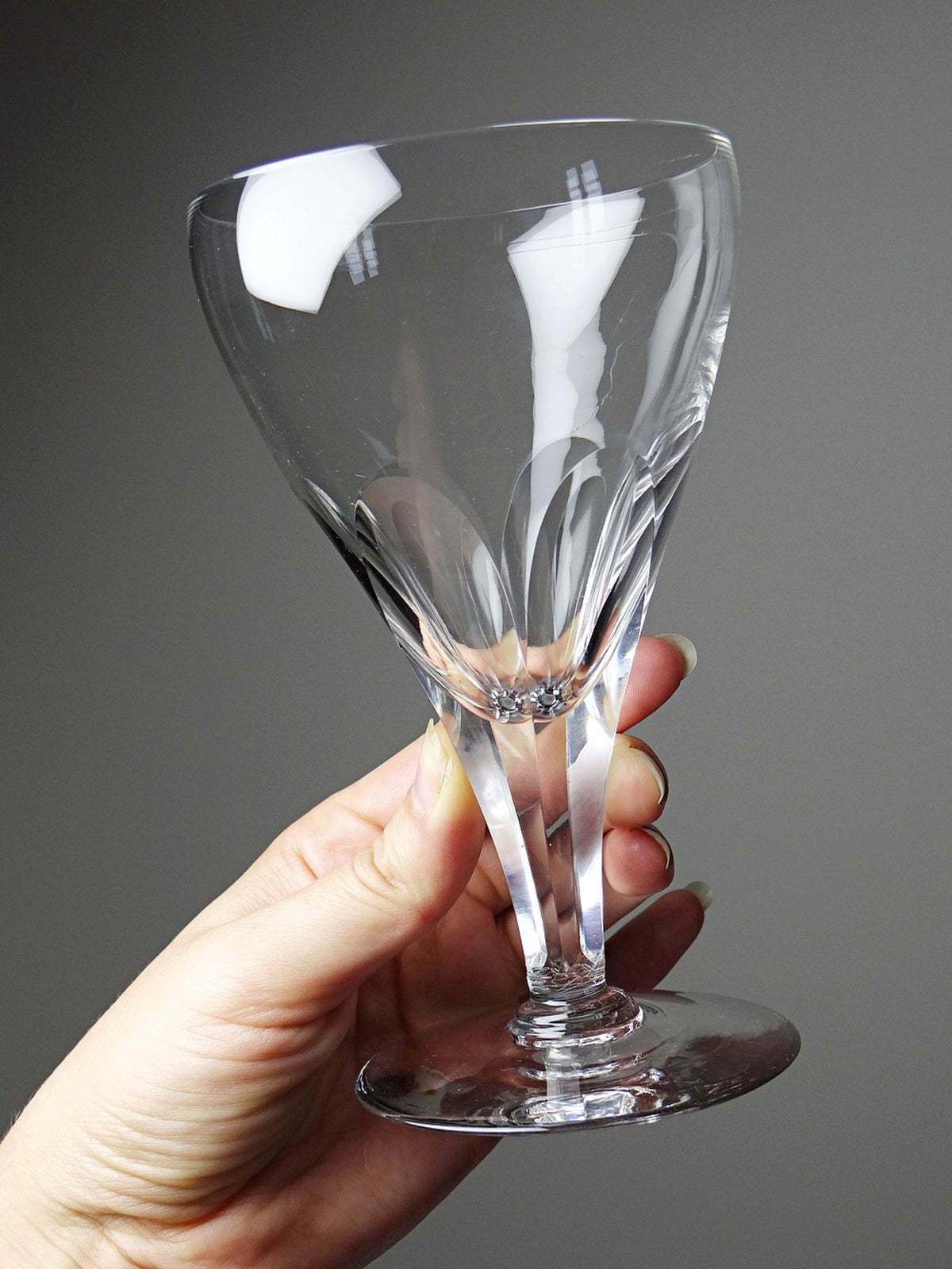 Set von 8 Vintage Kristallgläser zugeschrieben Moser, Böhmen