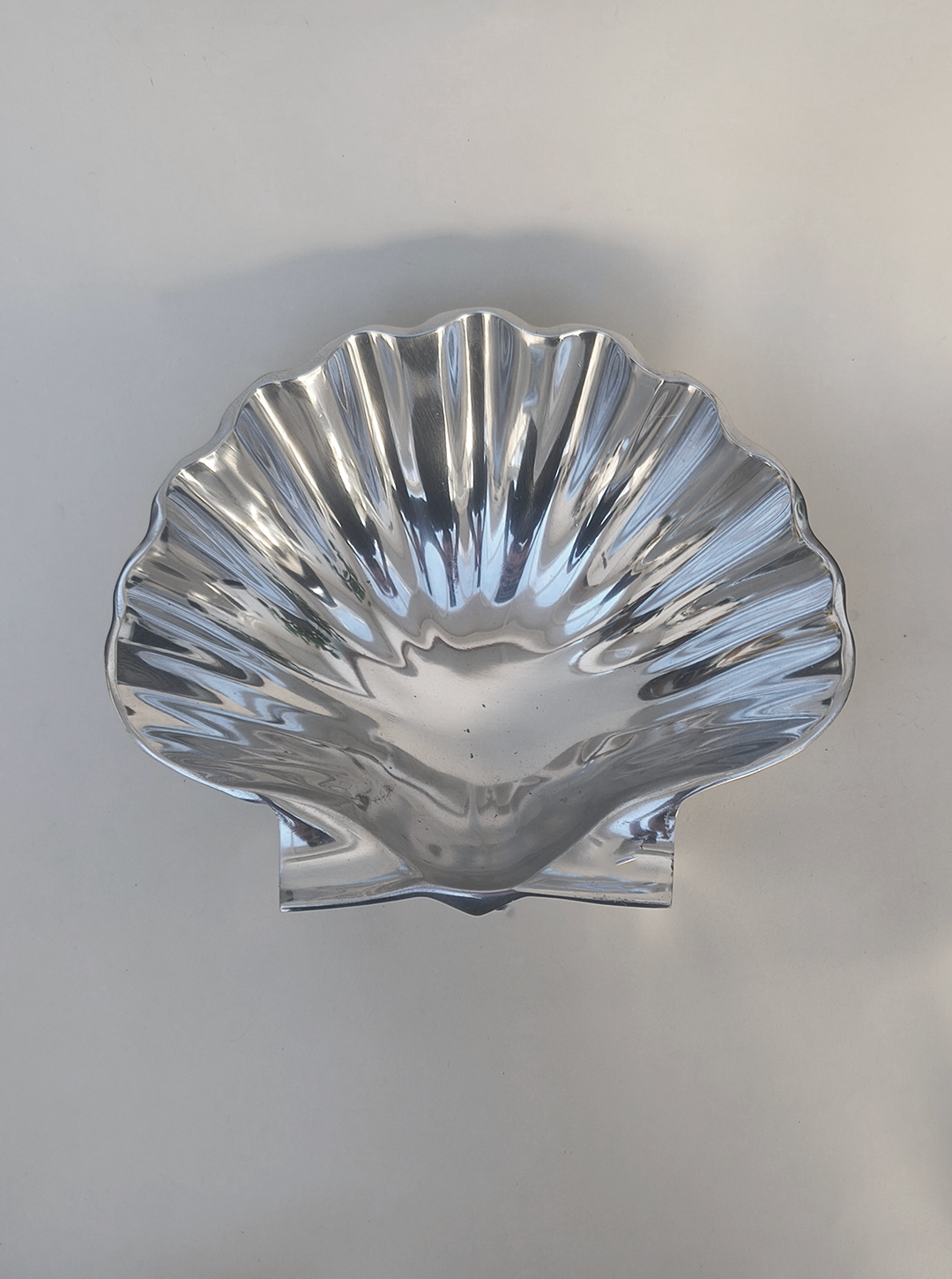 Vintage Schale Muschelform Messing groß