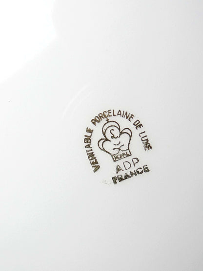Vintage Servierschale Limoges Porzellan vergoldet von ADP Royal Limoges