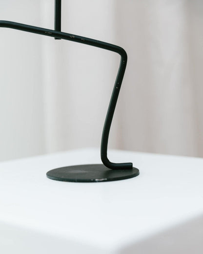 Bougeoir vintage style Memphis postmoderne en métal 1990